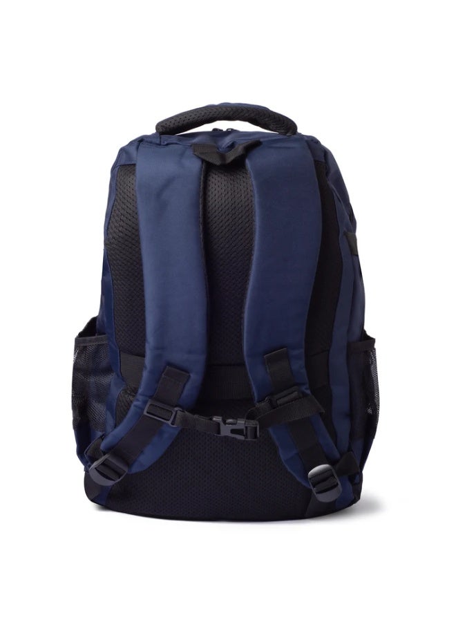 Black Unisex adult backpack with laptop compartment and pen pockets, multi-colored, 48x31x17 cm - Image 3